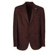BRANDO Giacca U.Decostr.2B T. Appl. Regular C/Lana Falso Unito Brando 2887/95142 5MELANZANA 