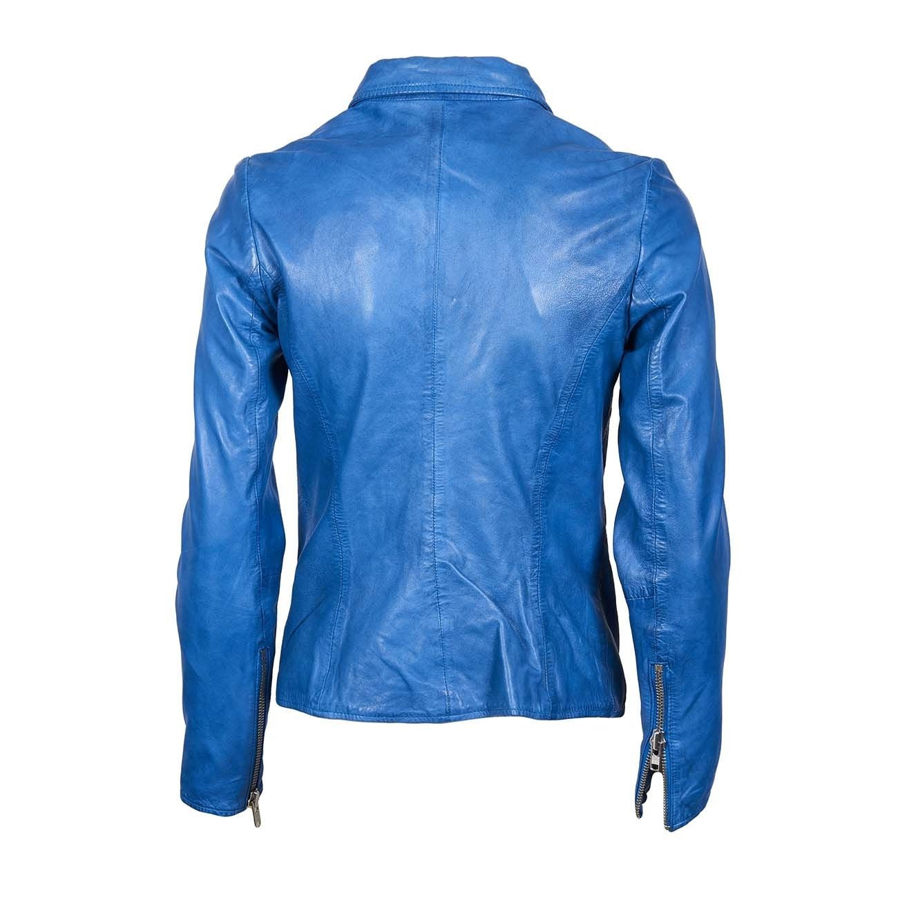 BULLY Giacca Di Pelle Chiodo Donna Azzurro 8073 321AZZURRO 