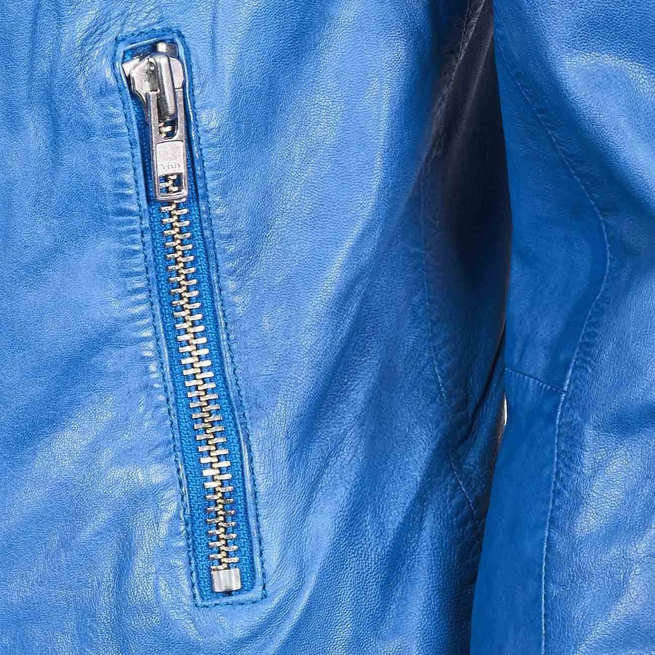 BULLY Giacca Di Pelle Chiodo Donna Azzurro 8073 321AZZURRO 