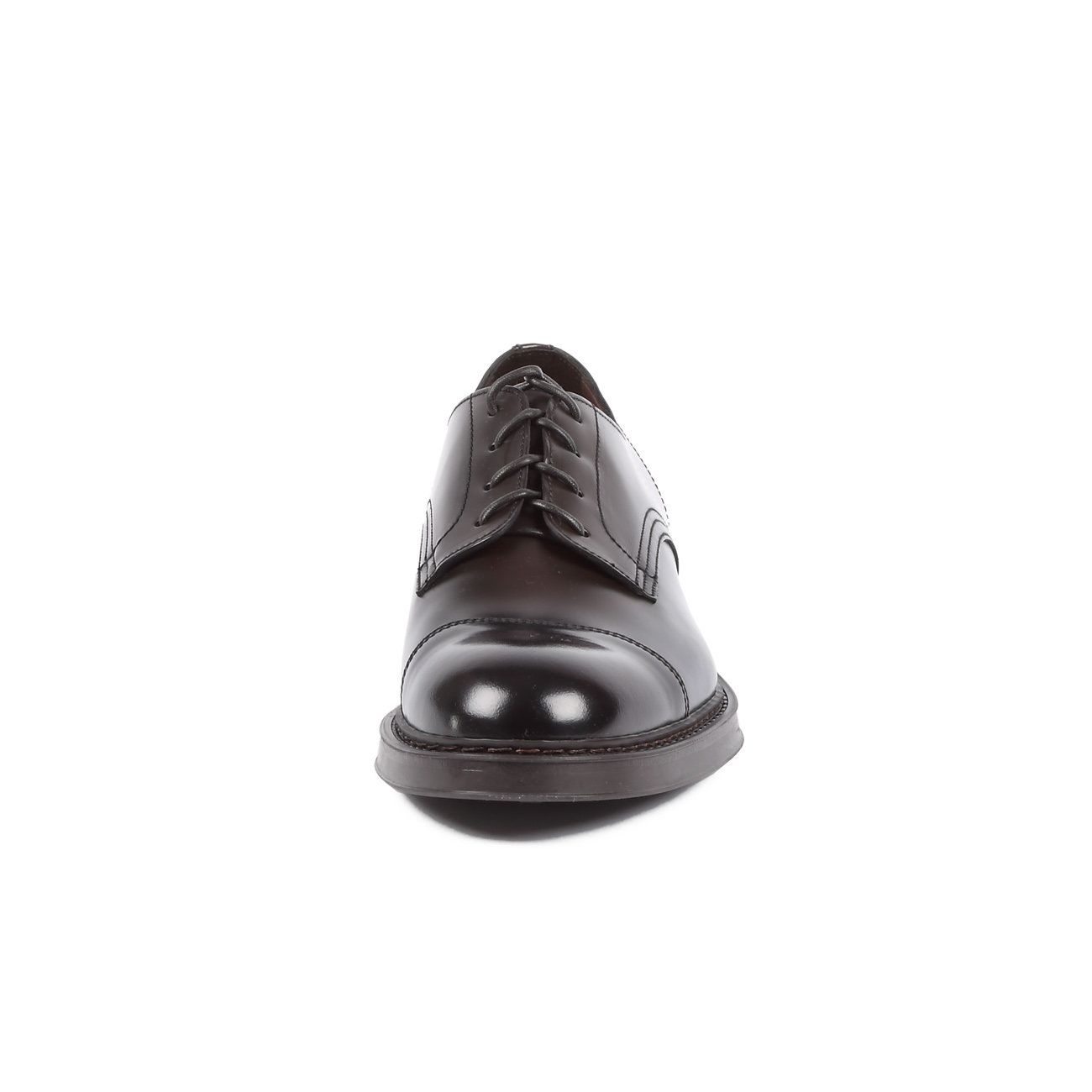 DOUCAL`S Scarpe Derby In Pelle Spazzolata Con Puntale Uomo Ebano DU2524BRUGUF1119 TM02EBANO 