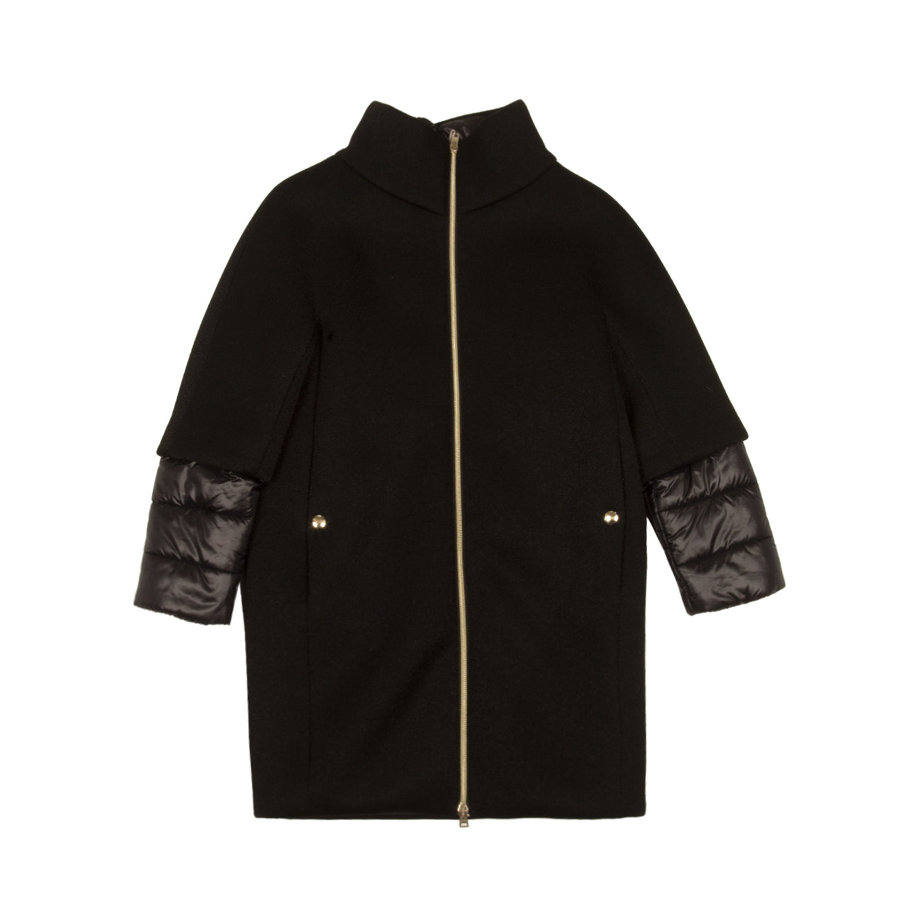 HERNO Cappotto Ovetto Collo Alto Bimba Nero Lurex CA0005G20024 9300 NERO/LUREX 