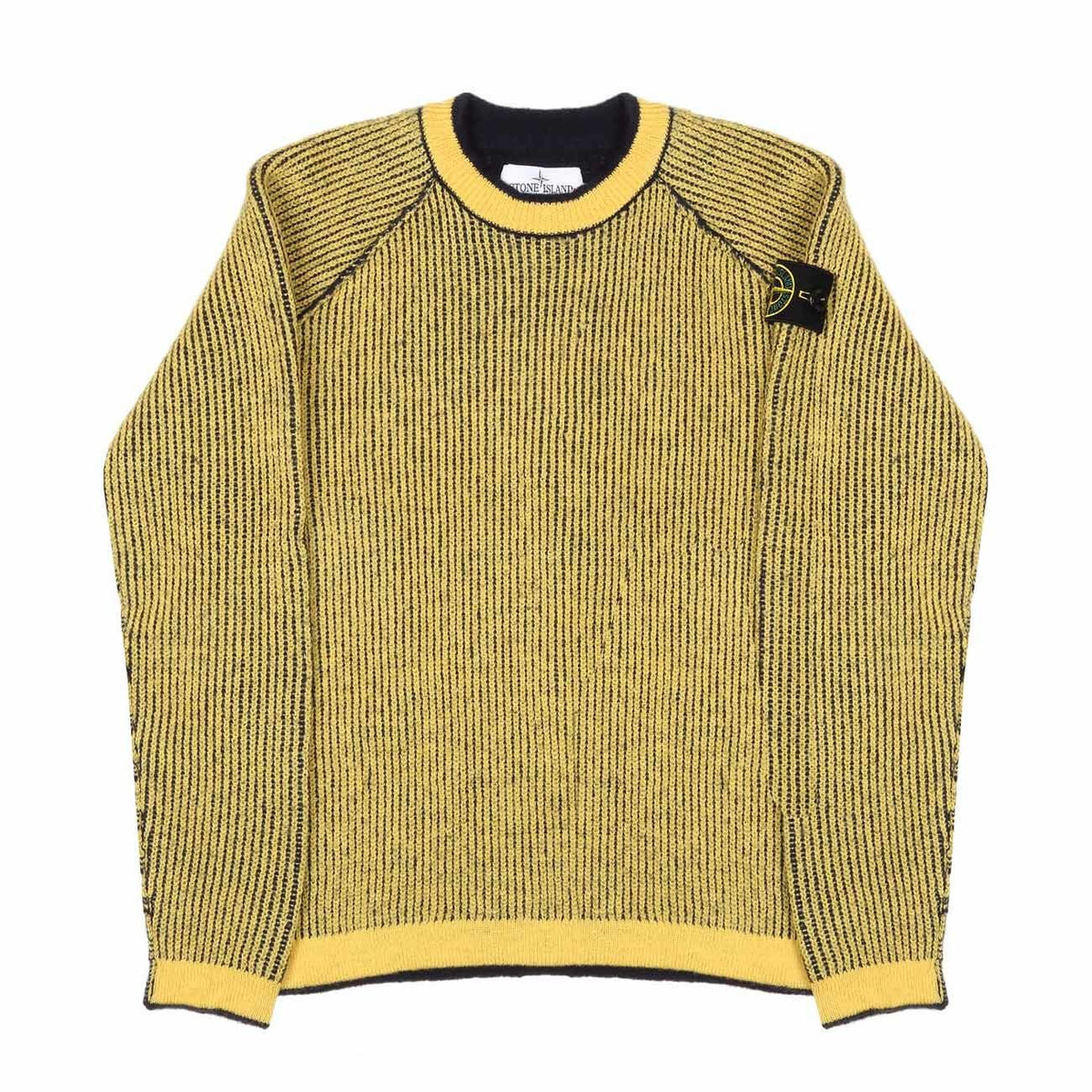 STONE ISLAND Pull Reversibile In Lana A Coste Kids Blu Giallo ST/7116512D2 V0030BLU/GIALLO 