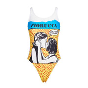 ADIDAS Costume Intero Con Grafica Fumetto Donna Bianco Multicolor FL4150 BCO/MULTI 