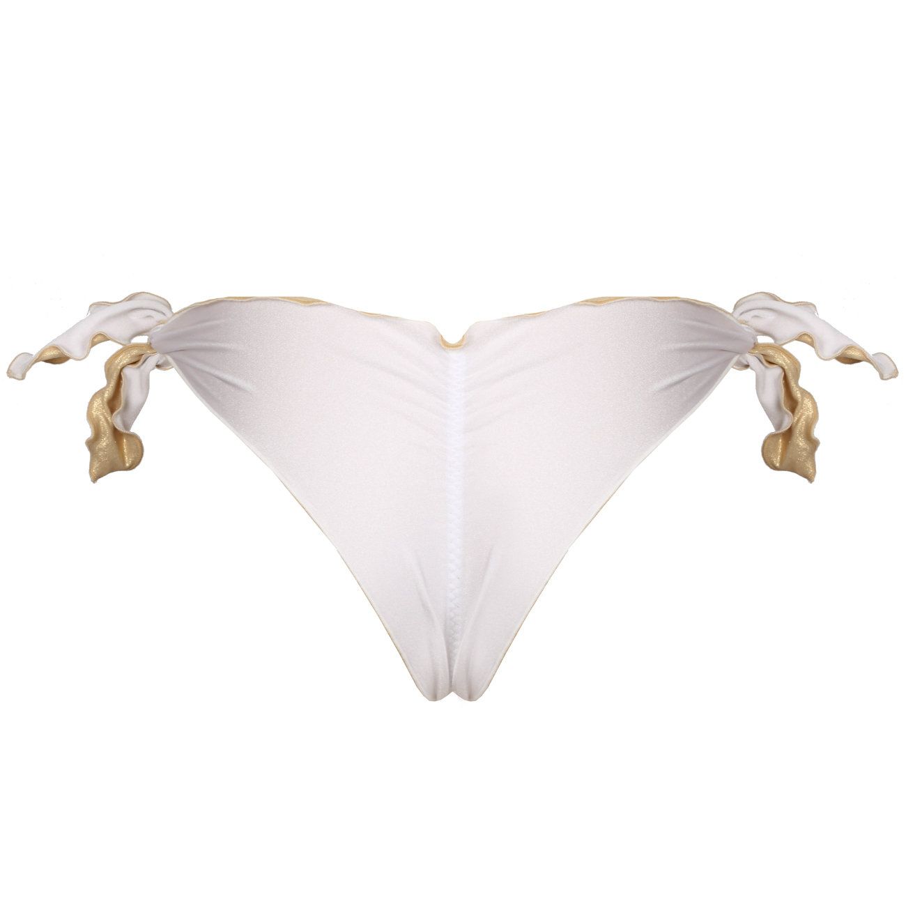 LULI FAMA Brasiliana Reversibile Con Rouches Donna White Gold LULI/L176M48 002WHITE/GOLD 