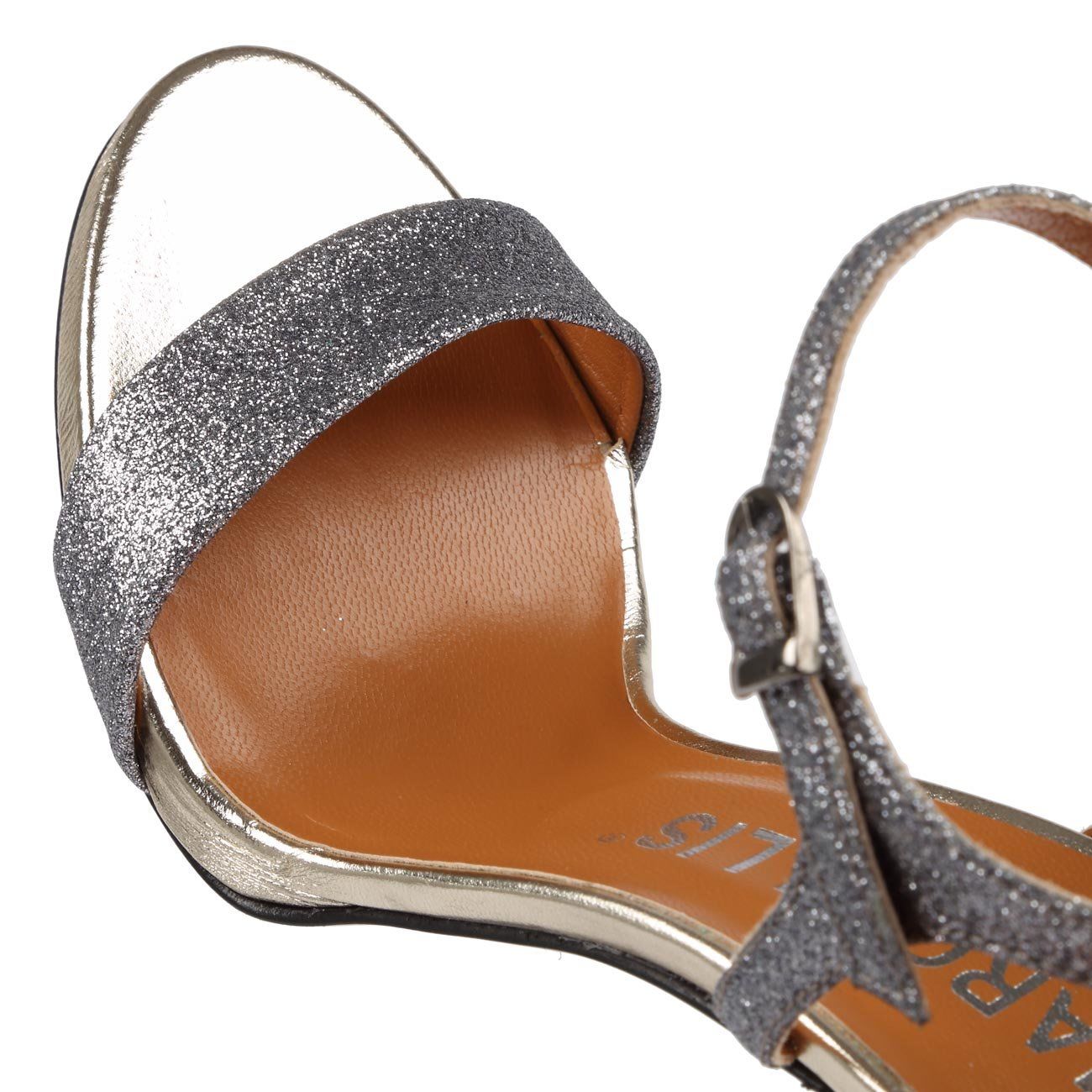 MARC ELLIS Sandali Glitter Con Tacco Stiletto Donna Peltro MARC/MA137 PELTRO 