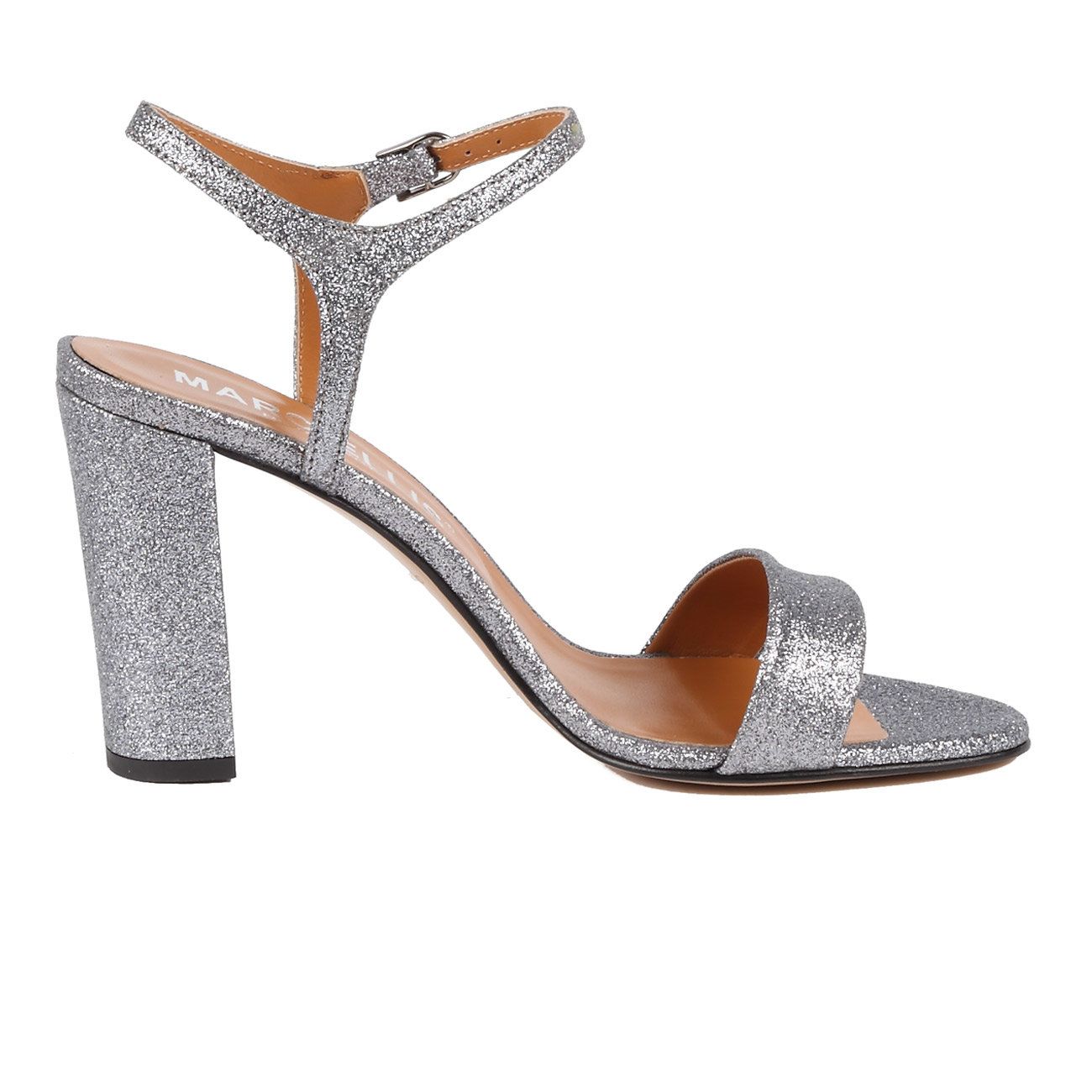 MARC ELLIS Sandali Glitter Con Tacco Largo Donna Peltro MARC/MA138 PELTRO 
