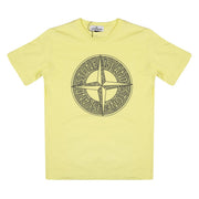 STONE ISLAND T-Shirt Con Rosa Dei Venti Stampata Kids Limone ST/721621059/ V0031LIMONE 
