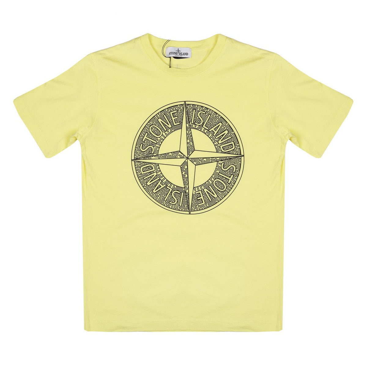 STONE ISLAND T-Shirt Con Rosa Dei Venti Stampata Kids Limone ST/721621059/ V0031LIMONE 