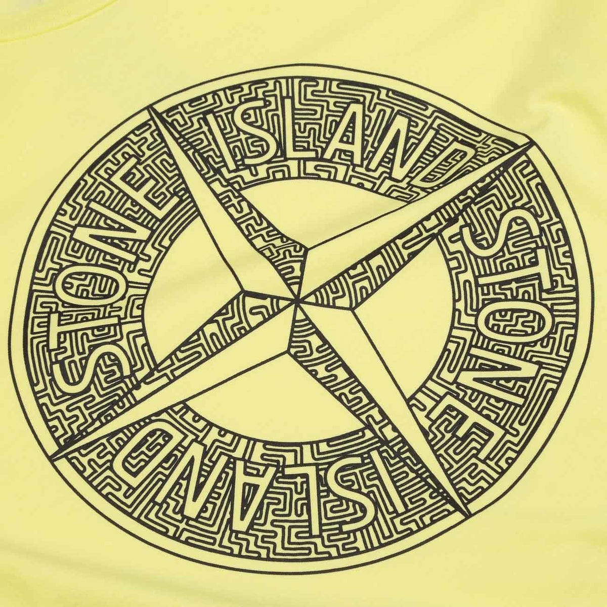 STONE ISLAND T-Shirt Con Rosa Dei Venti Stampata Kids Limone ST/721621059/ V0031LIMONE 