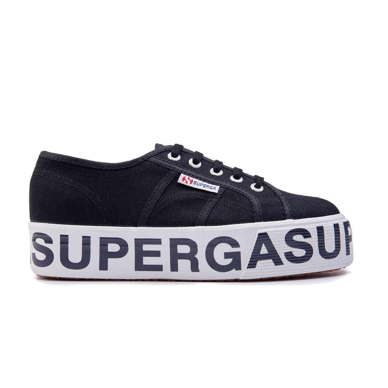 SUPERGA Scarpe 2790-Cotw Outsole Lettering Donna Nero S00FJ80 999BLACK 