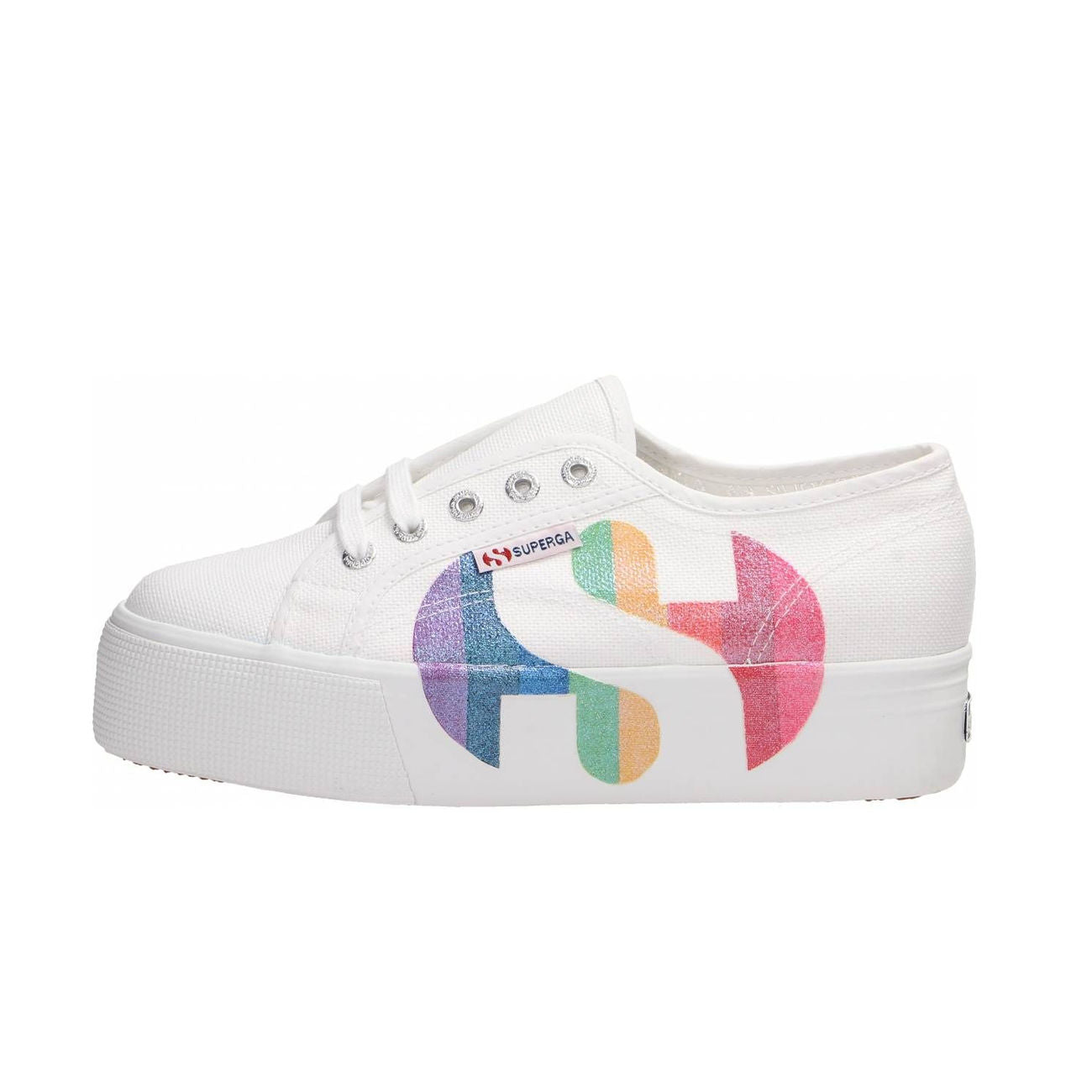 SUPERGA Scarpe 2790 Cotw Printed Logo Glitter Donna White Multicolor S11181W L23WHITEMULTIC 