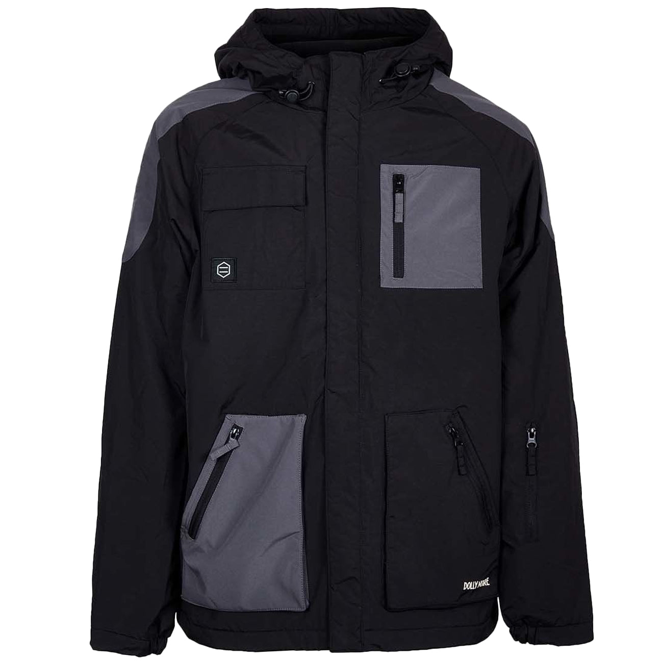 DOLLY NOIRE Giubbino Full Zip Multitasca In Nylon E Micropile Uomo Nero DN/JK38 NERO 