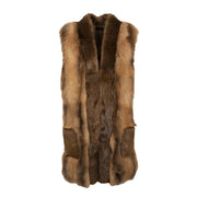 JO NO FUI Gilet Lungo In Pelliccia JOJBUC85MKALBEC 209 CAMEL 