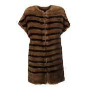 JO NO FUI Cappotto In Visone JZA02-MTRMIC244 MORO/NERO 