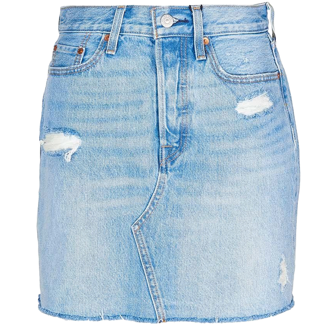 LEVIS Gonna Di Jeans Sfrangiata A Vita Alta Donna Denim Chiaro LEVI/77882 00150.DENIMCHIARO 