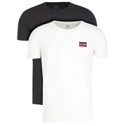 LEVIS BOX U. 2PZ. T-SHIRT G/C SLIM + LOGO PICCOLO LEVI`S LEVI/79681/0000 BIANCO/NERO 