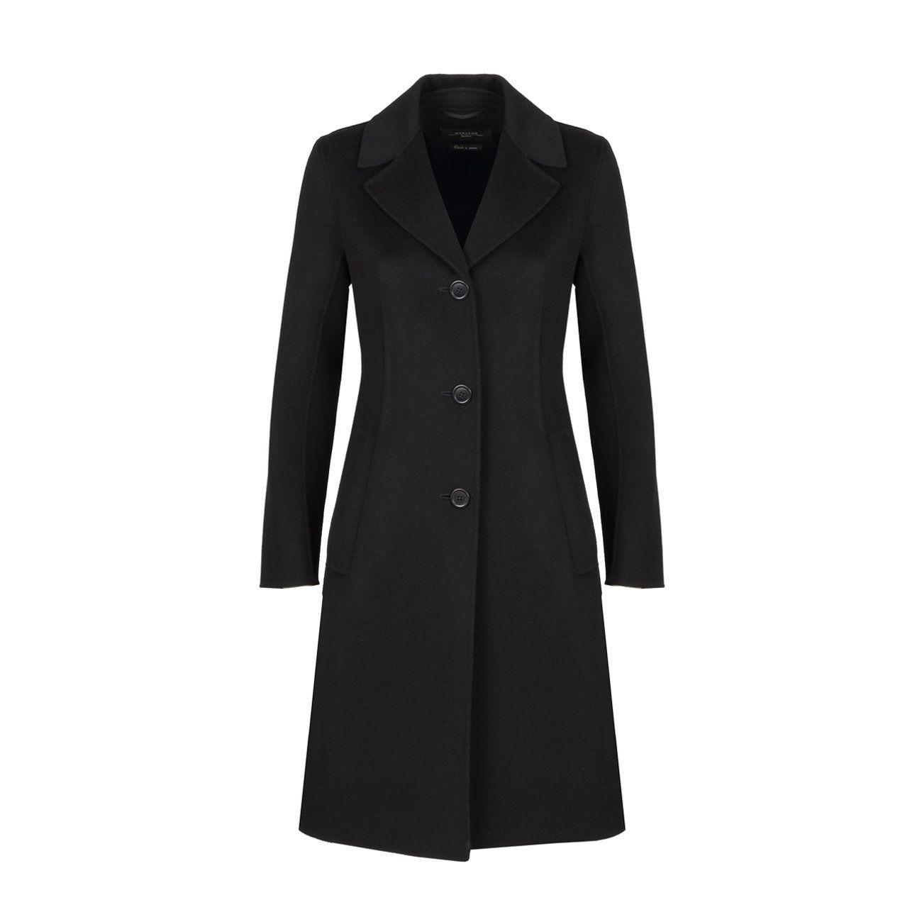MAX MARA WEEKEND Cappotto Uggioso Monopetto In Lana Doppiata Donna Nero MM/UGGIOSO 013/NERO 