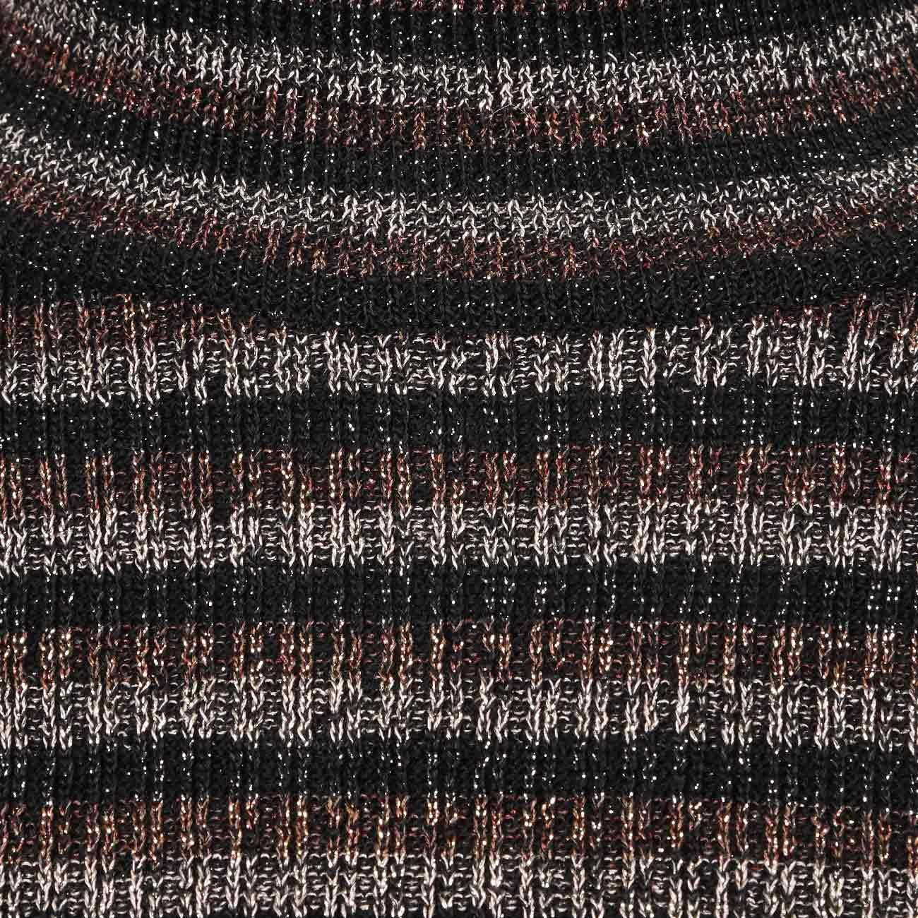NENETTE Maglia A Righe Lame' A Collo Alto Donna Nero Beige NE/30TJ/MARZIO 0700/NEROBEIGE 