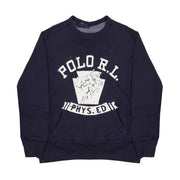 POLO RALPH LAUREN Felpa Stampata Girocollo Bambino Navy Bianco 323799370 001 NAVY/BIANCO 