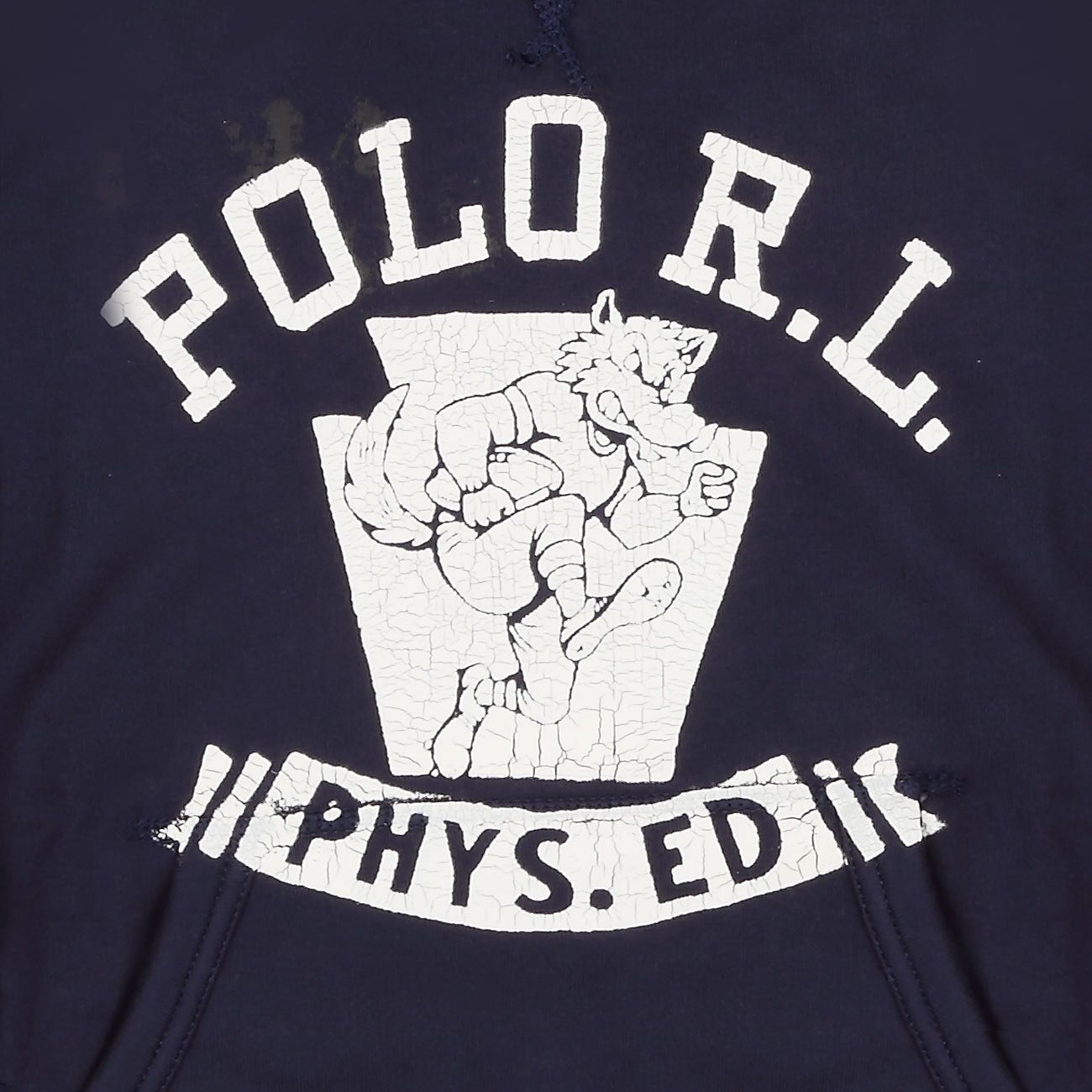 POLO RALPH LAUREN Felpa Stampata Girocollo Bambino Navy Bianco 323799370 001 NAVY/BIANCO 