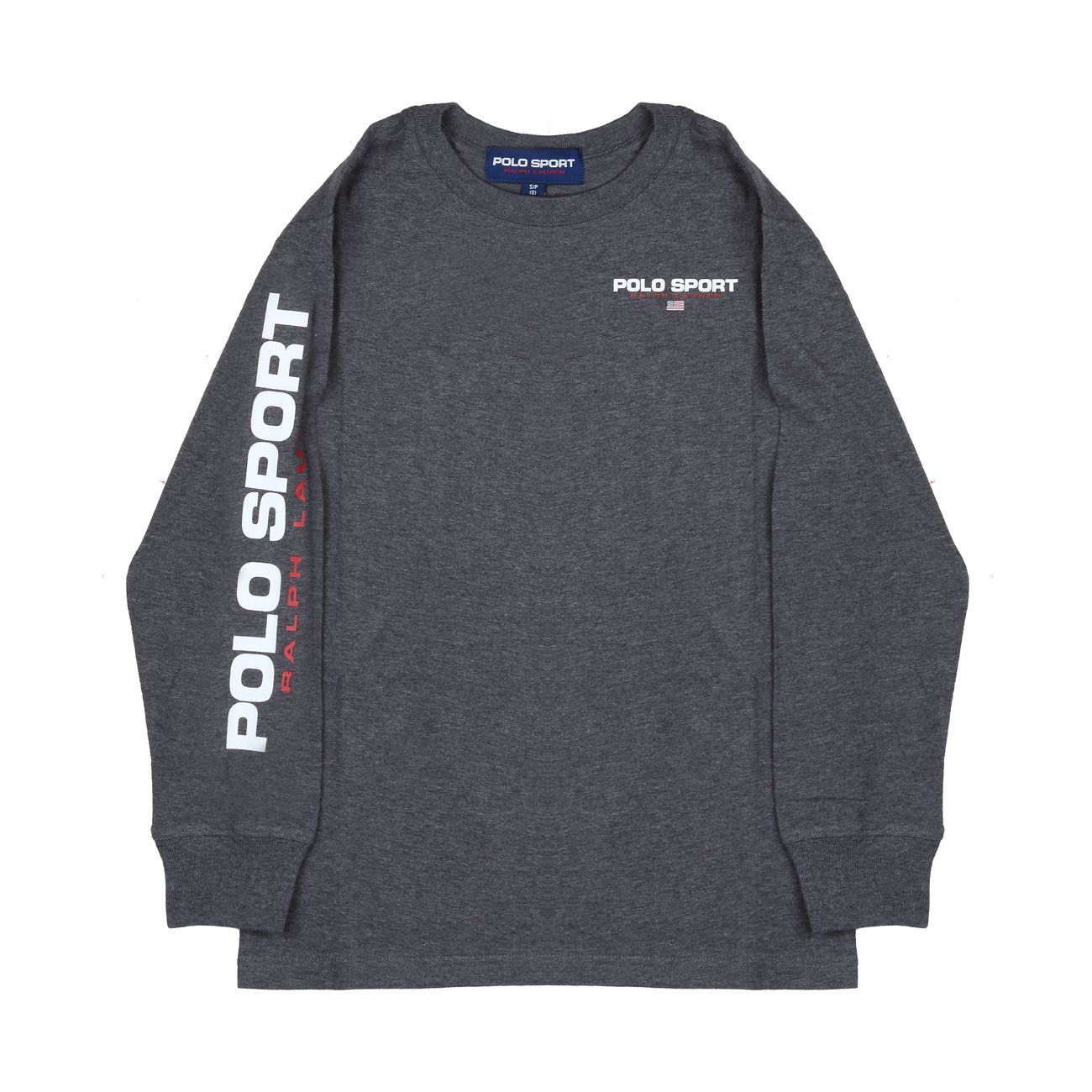 POLO RALPH LAUREN T-Shirt Manica Lunga Con Lettering Sul Braccio Bambino Grigio 323818475 004 GRIGIO 