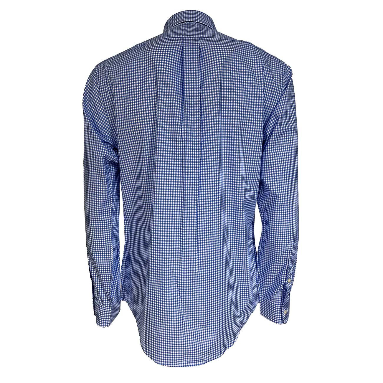 POLO RALPH LAUREN Camicia Button Down A Quadretti Uomo Check Bianco Azzurro 710705269 001 AZZ/BCO/CHECK 