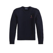 POLO RALPH LAUREN Pull Girocollo In Lana Con Ricamo Bimbo Navy 313800168 005NAVY 