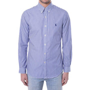 POLO RALPH LAUREN Camicia A Righe Button Down Uomo Royal Bianco 710705269 009 ROY/BCO/BAST 