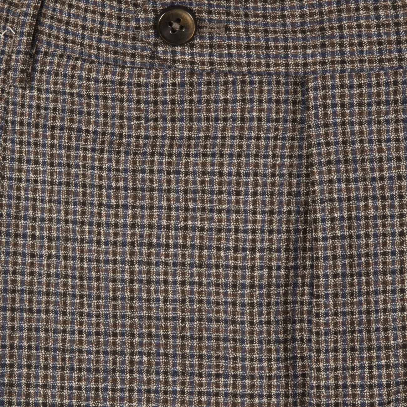 PT TORINO Pant.U.Flicker C/Pinces Lana Microcheck Pt01 PT01/CO/AFFKZ00CL1/MA92 0230BLU/MORO/GRIGIO 