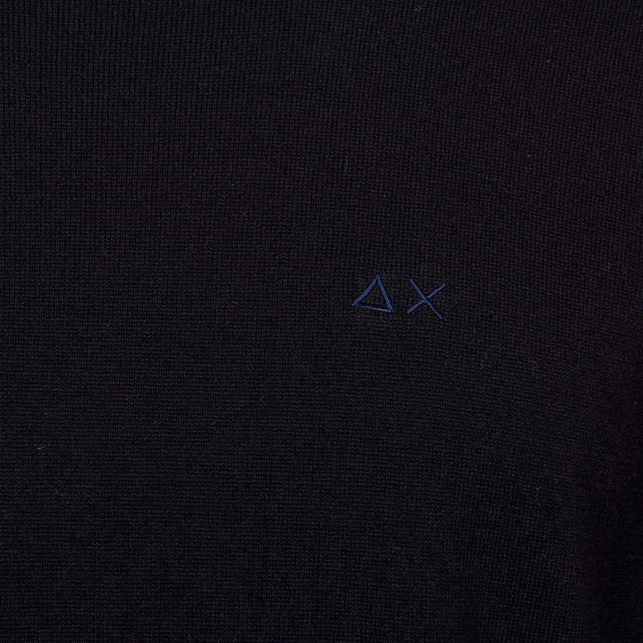 SUN68 Pull Girocollo A Rombi In Misto Lana E Cotone Uomo Nero K40107 11NERO 