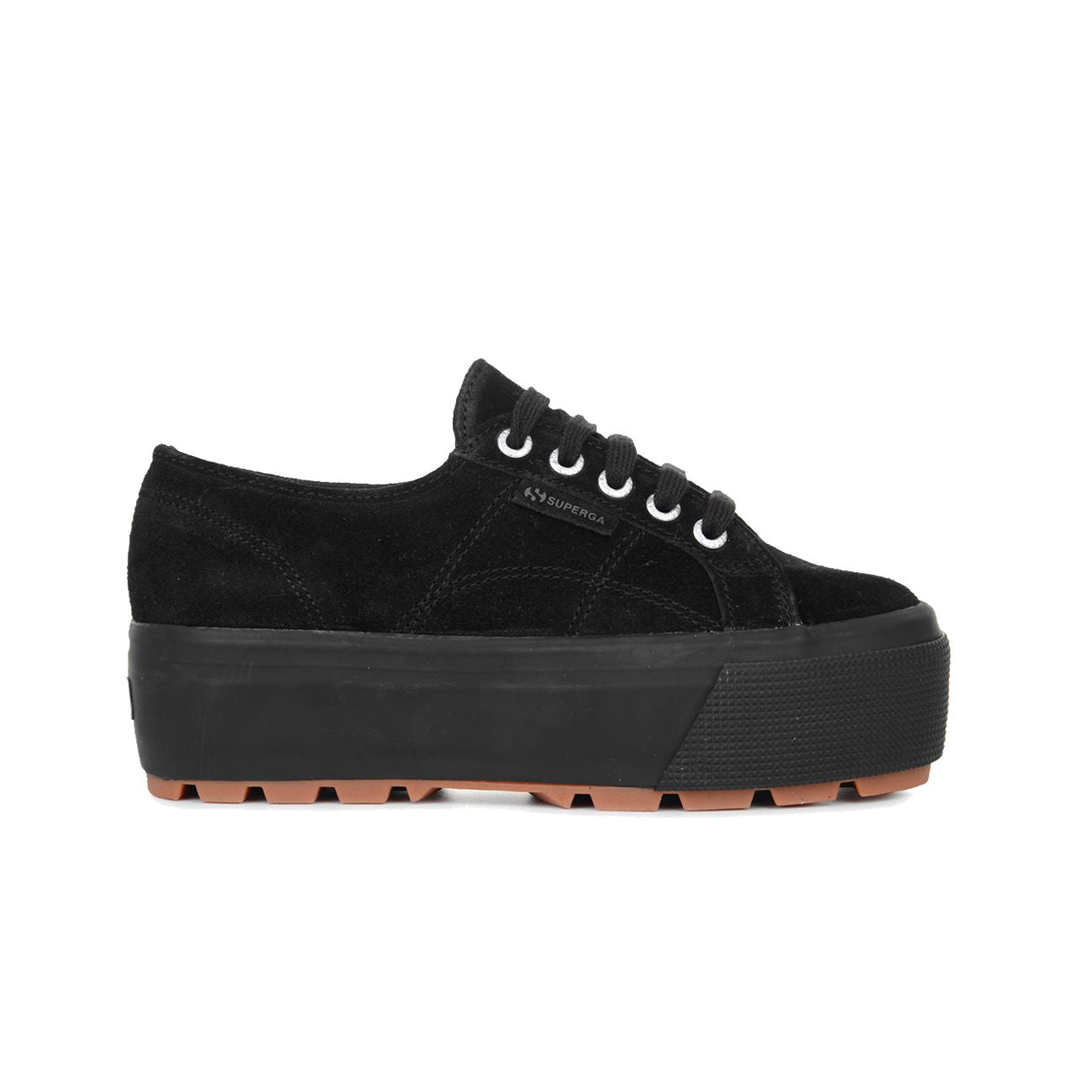 SUPERGA Sneaker Suede Platform Donna Full Black S111MKW A09.FULLBLACK 