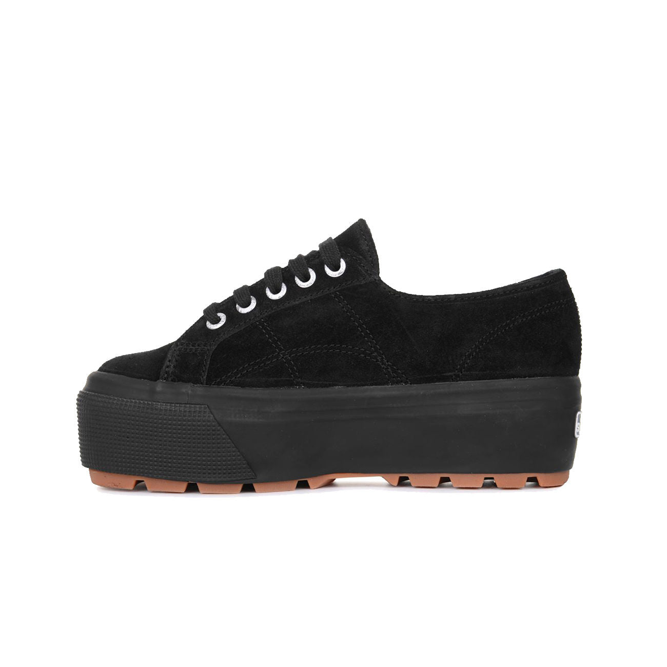 SUPERGA Sneaker Suede Platform Donna Full Black S111MKW A09.FULLBLACK 
