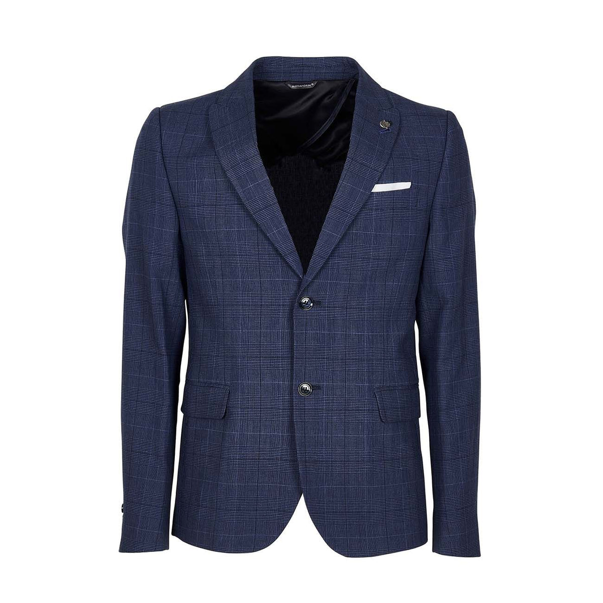 DANIELE ALESSANDRINI Giacca Equilibrio Rever Principe Di Galles Uomo Azzurro Blu G3323S23584100 123AZZURRO.BLU 