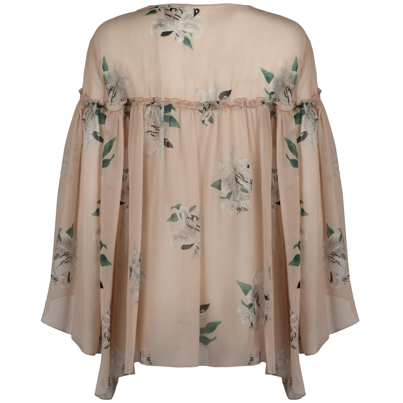 DONDUP Blusa Con Laccio Arricciata Con Fiori DC005 FF293C XXX 508 CIPRIA 