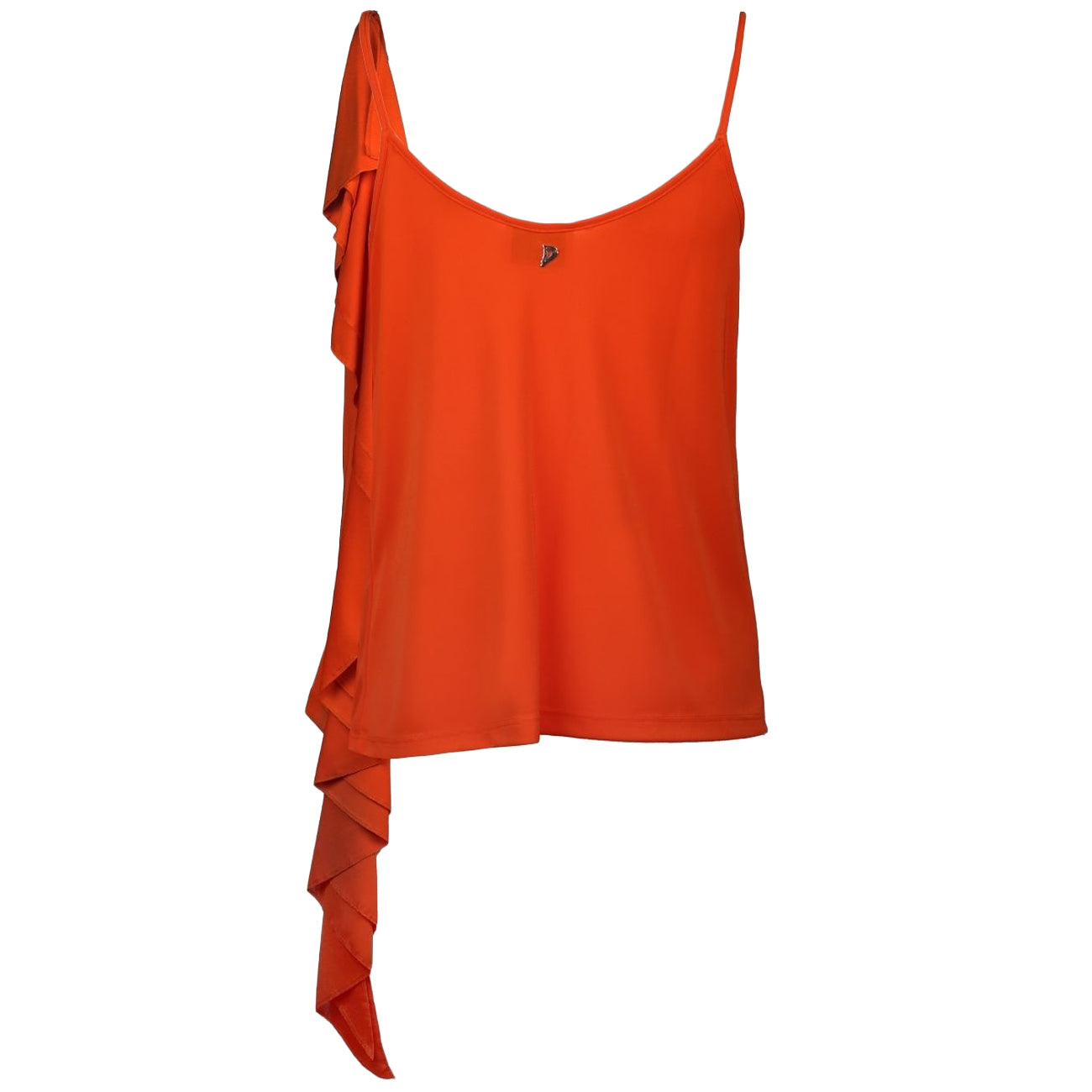 DONDUP Canotta In Jersey Scollo A V E Spalline Sottili S711 JF184D XXX 200 ARANCIO 