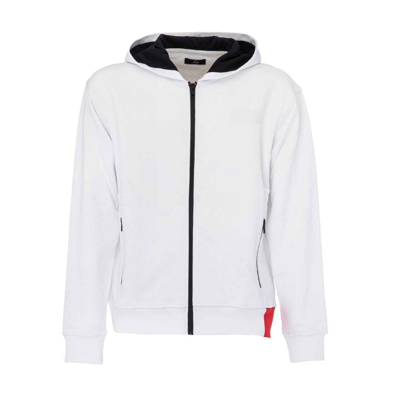 FAY Felpa Full Zip Con Cappuccio Uomo Bianco NJMB5421450TEG B001BIANCO 