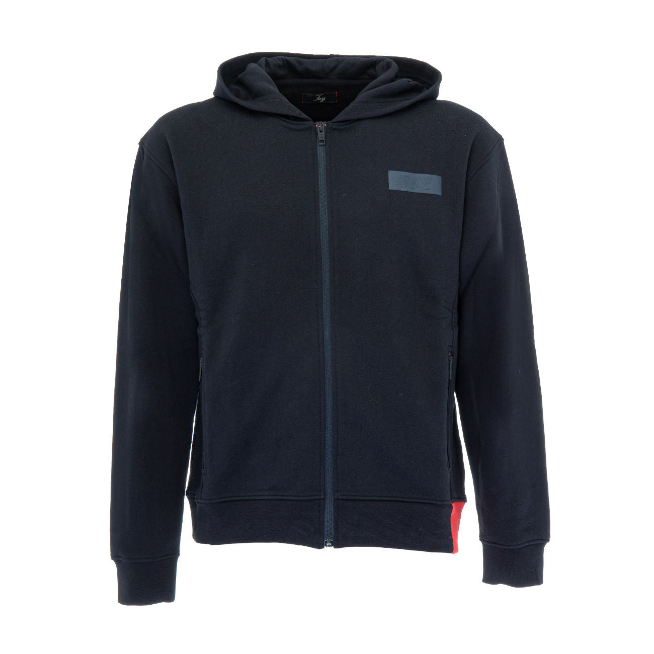 FAY Felpa Full Zip Con Cappuccio Uomo Blu NJMB5421450TEG U807BLU 