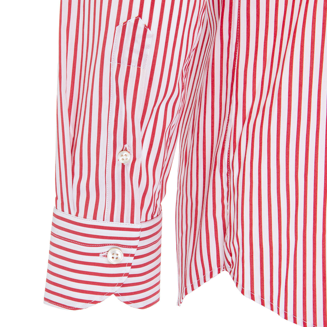 GUGLIELMINOTTI Camicia Riga Larga Slim Uomo Bianco Rosso GUG/1U9WFUR RL1BIANCO/ROSSO 