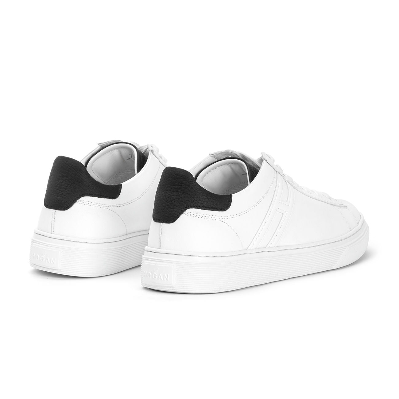 HOGAN Sneaker H365 Allacciato Canaletto Uomo Bianco Nero HXM3650J960KFN0001 BIANCO.NERO 