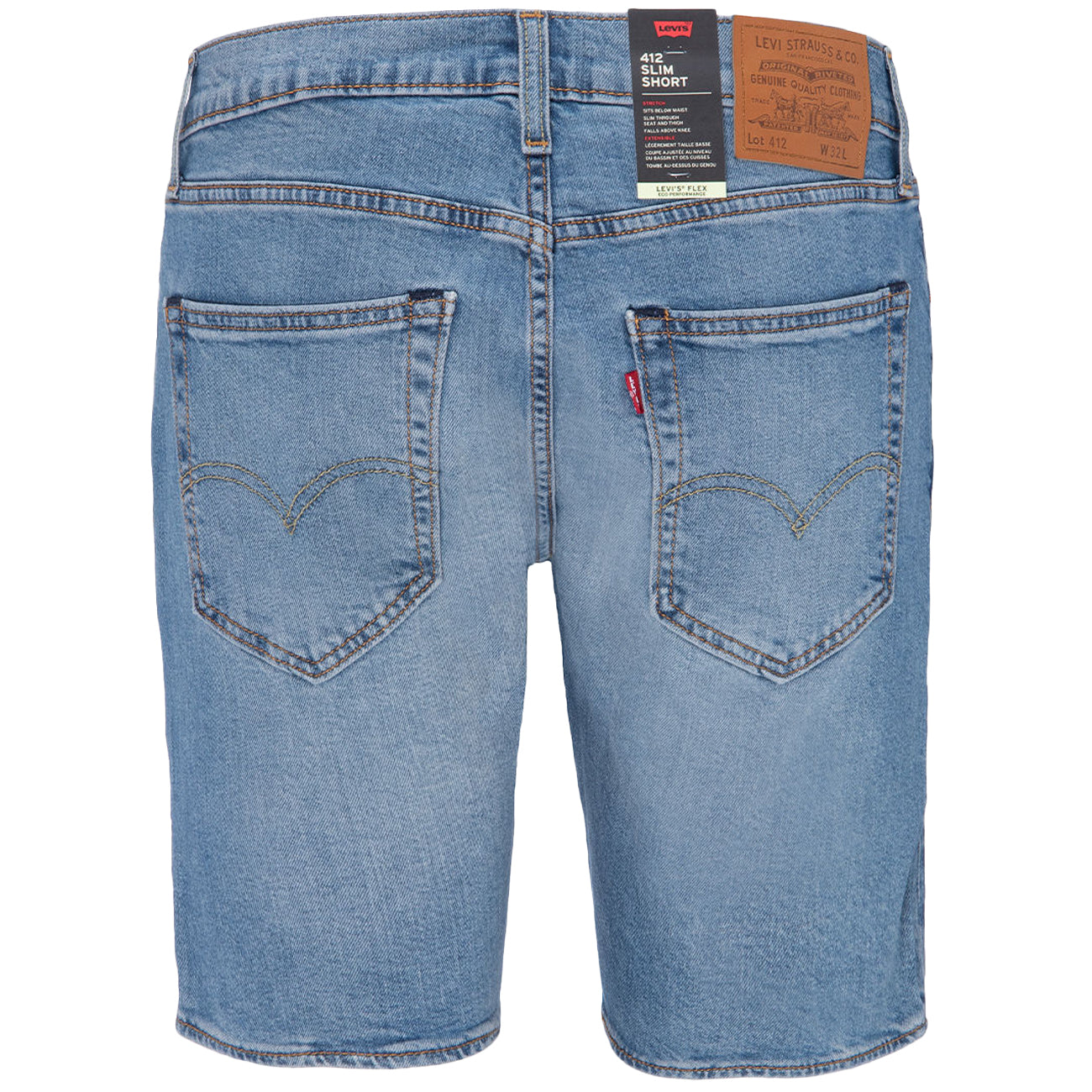 LEVIS Short 412 Slim Denim Sfrangiato Uomo Denim Chiaro LEVI/39387/0019 WHEREVERADVSH.DENIMCHIARO 