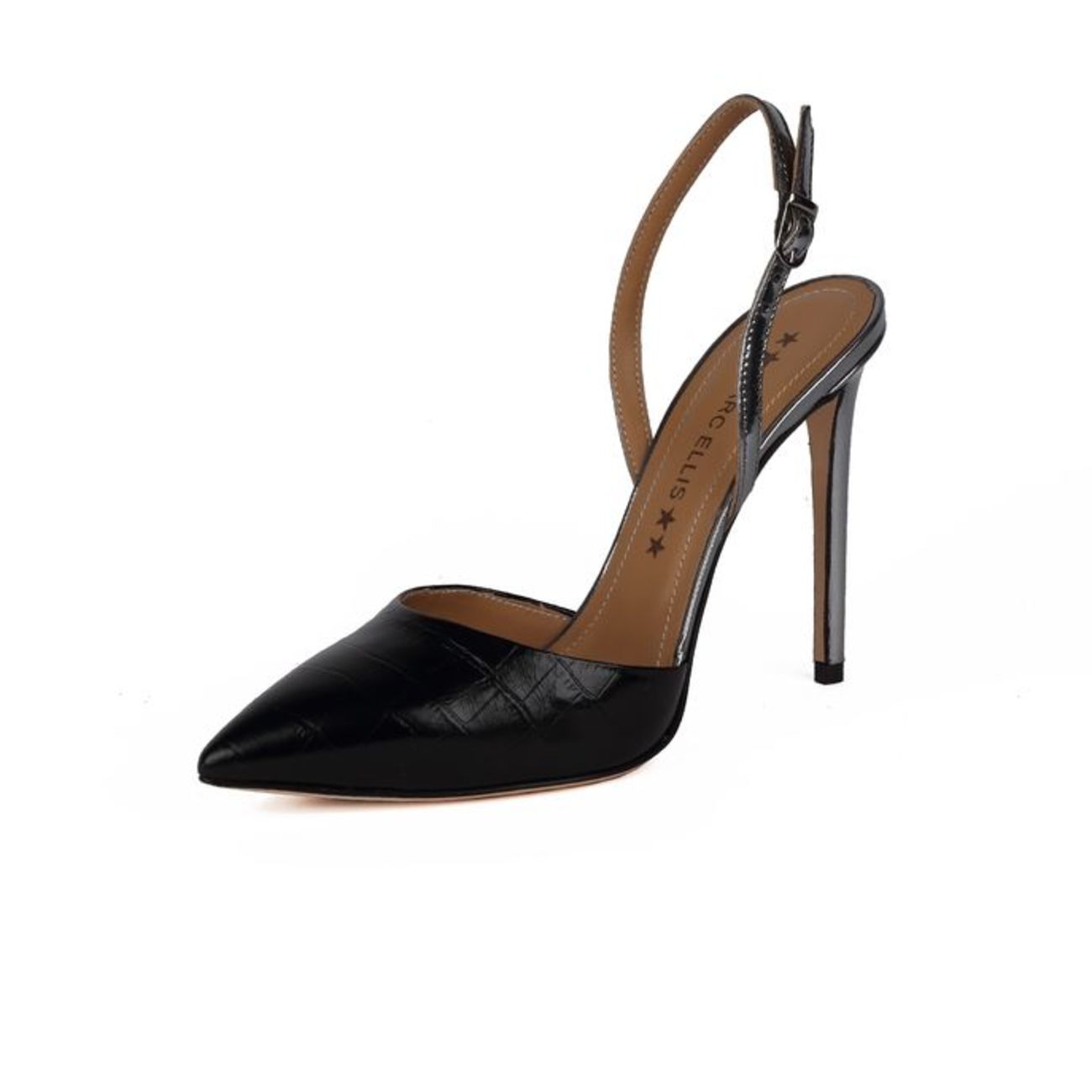 MARC ELLIS Décolleté In Pelle Stampa Cocco Donna Nero MARC/MA3004/PELLEST NERO 