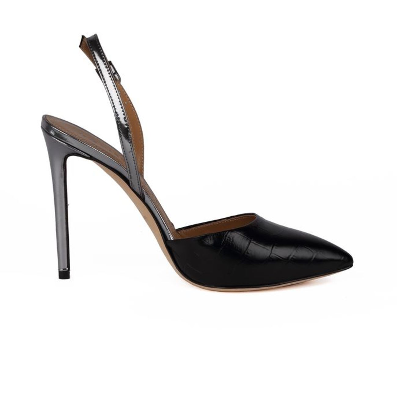 MARC ELLIS Décolleté In Pelle Stampa Cocco Donna Nero MARC/MA3004/PELLEST NERO 