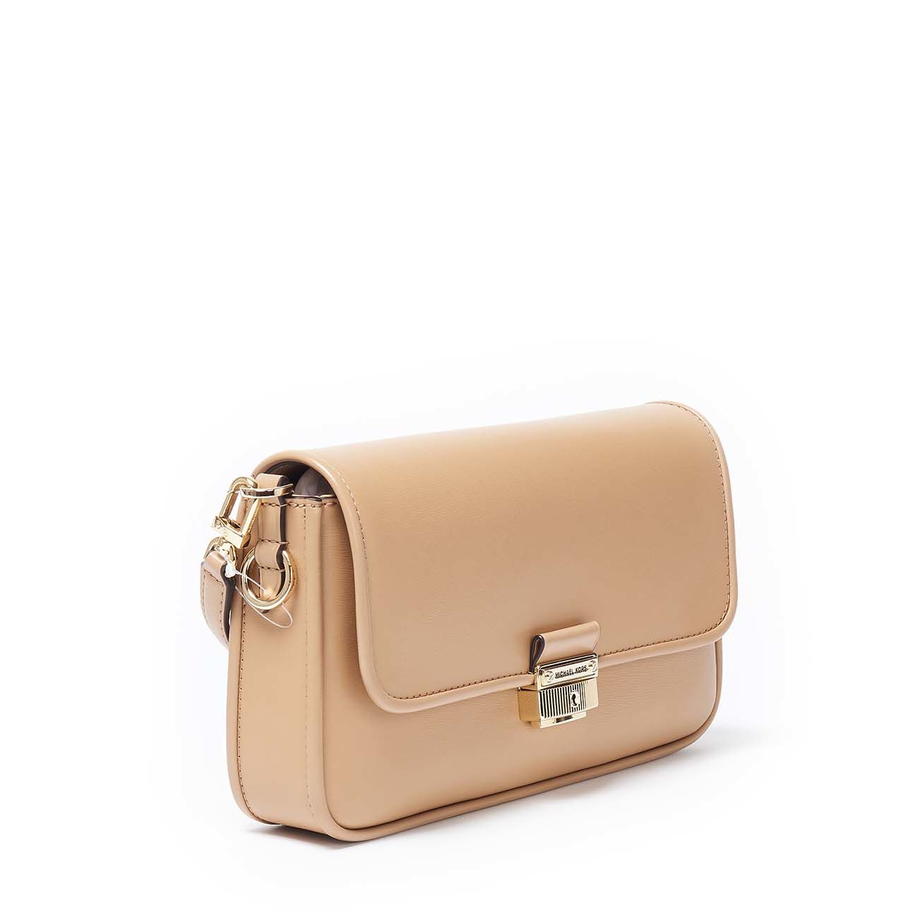 MICHAEL KORS Borsa A Tracolla Bradshaw In Pelle Liscia Donna Camel 30S1L2BL1L 222CAMEL 
