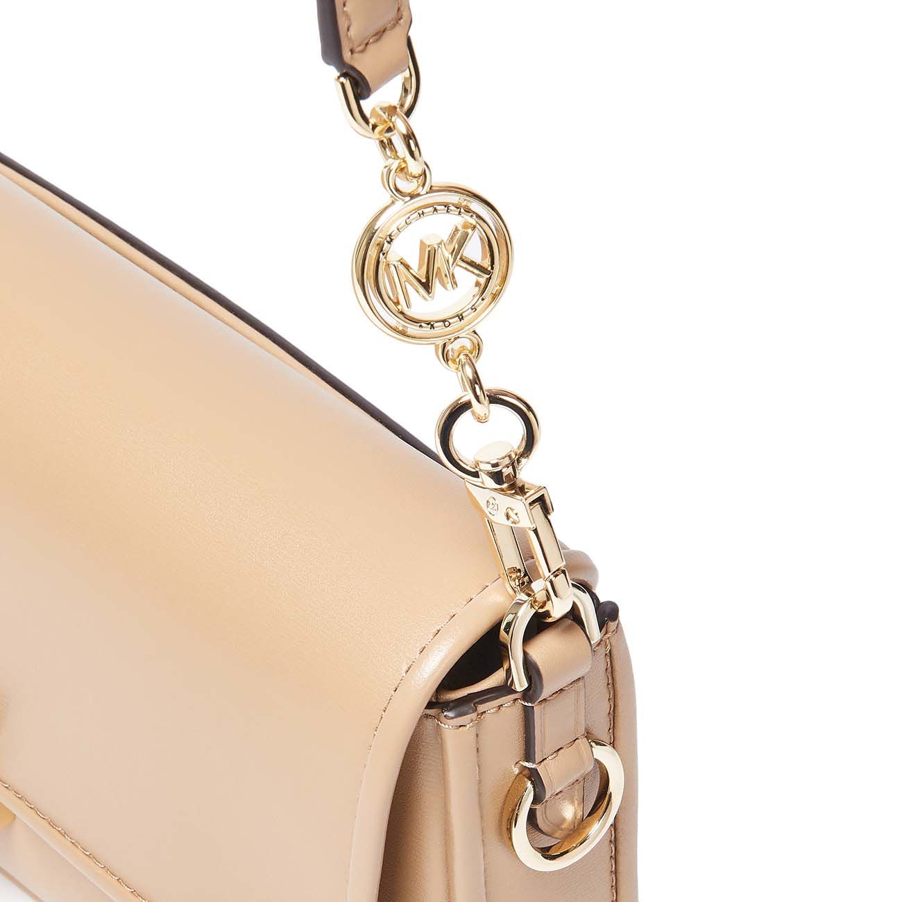 MICHAEL KORS Borsa A Tracolla Bradshaw In Pelle Liscia Donna Camel 30S1L2BL1L 222CAMEL 