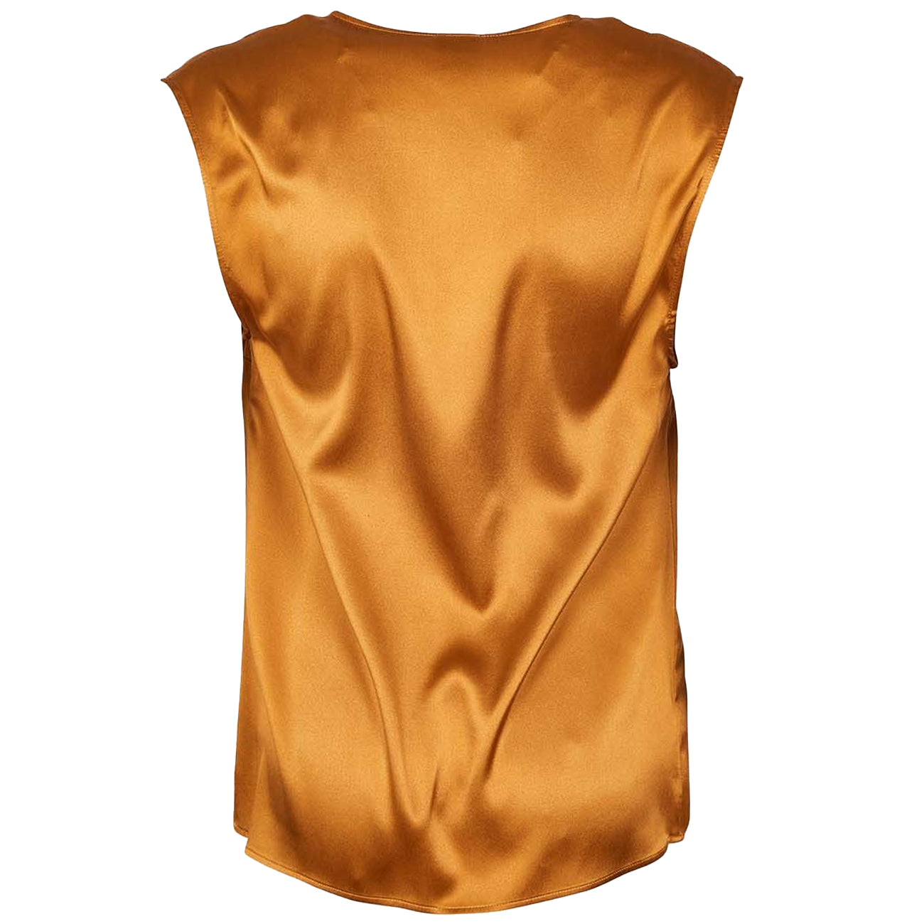PINKO Top Fascinoso In Satin Con Volant 1G15M1/ZR64 L40 ZENZERO GLASSATO.CARAMELLO 