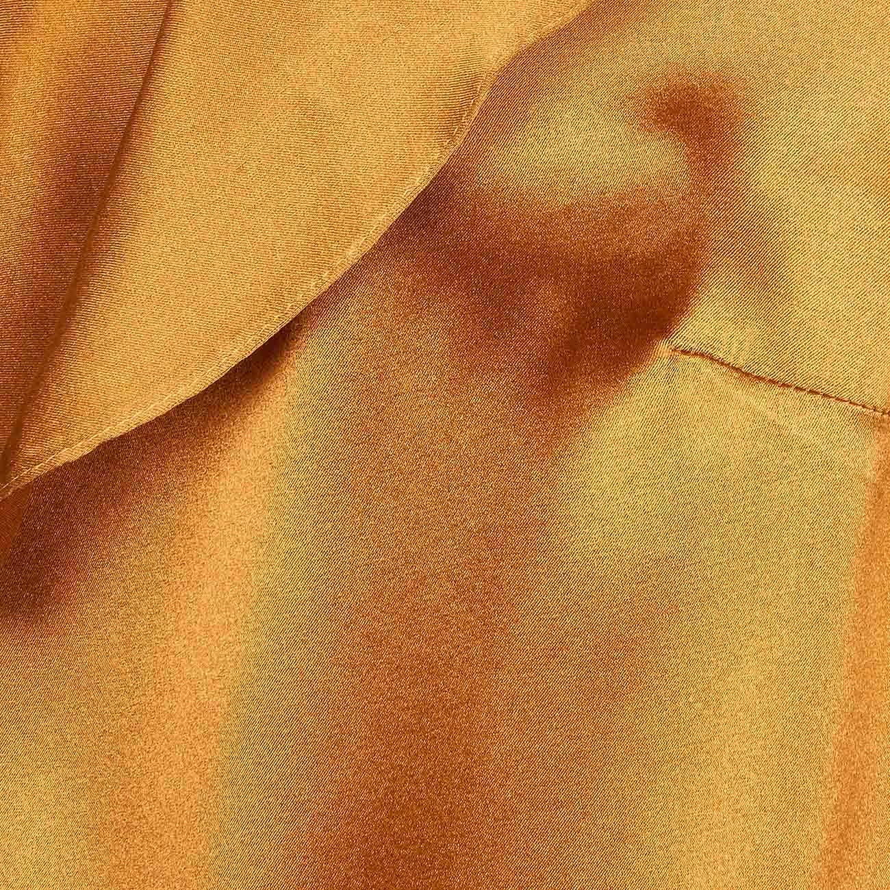 PINKO Top Fascinoso In Satin Con Volant 1G15M1/ZR64 L40 ZENZERO GLASSATO.CARAMELLO 