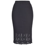 PINKO Gonna Pallacanestro A Coste Con Rotture Donna Nero 1G15ZR/Y6XE Z99 NERO 