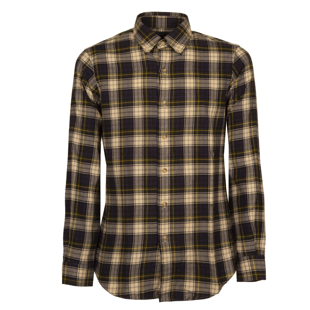 POLO RALPH LAUREN Camicia Scozzese Uomo Blu Panna CAM-SCOZZ BLU/PANNA 