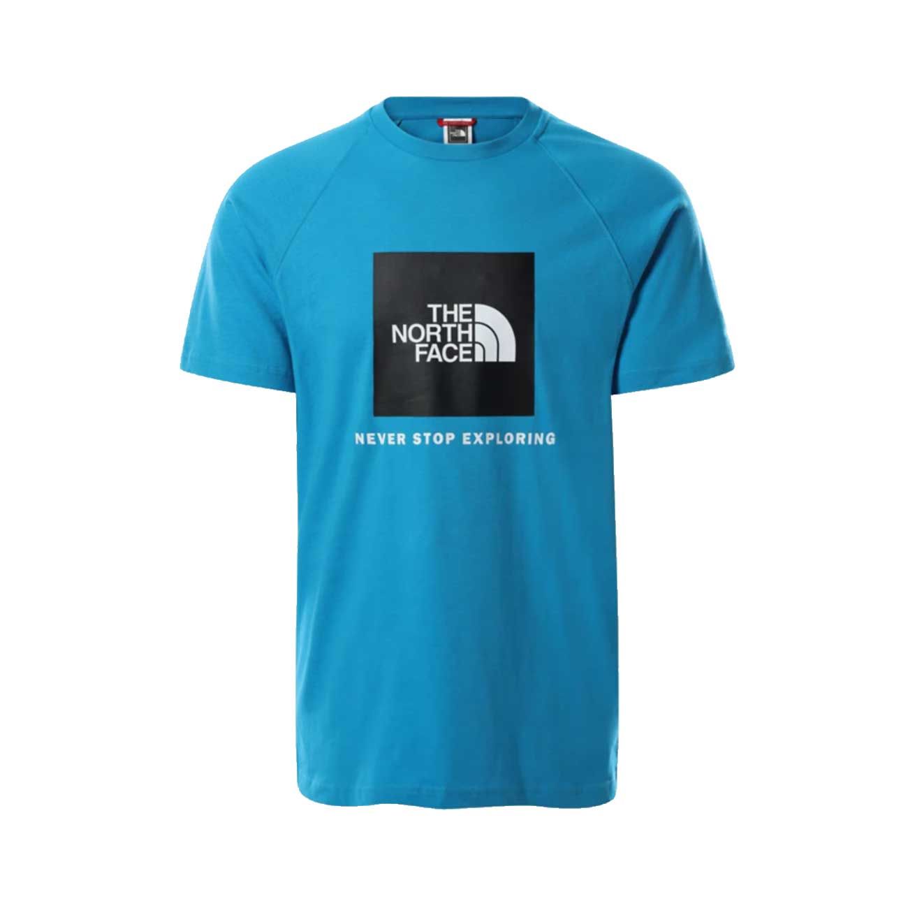 THE NORTH FACE T-Shirt Raglan Redbox Uomo Meridian Blue NF0A3BQO D7R1MERIDIANBLUE 