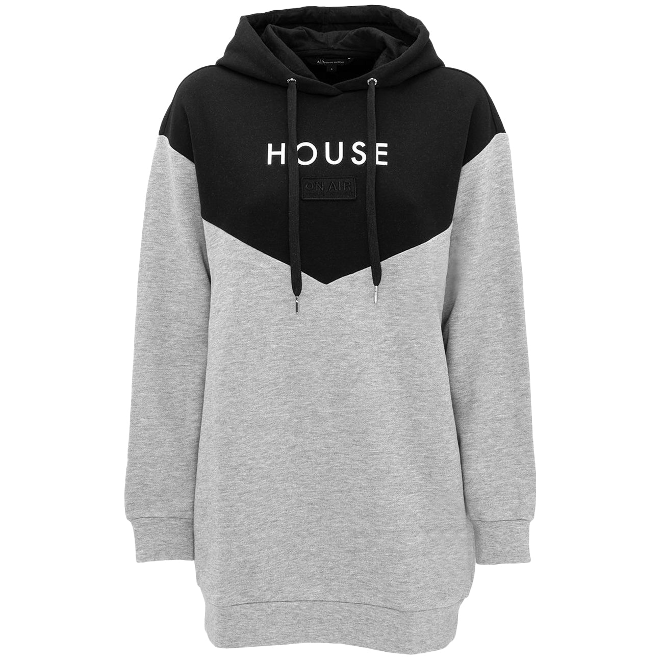 ARMANI EXCHANGE Felpa Con Cappuccio Bicolor Donna Grey Black 6KYM39YJ7PZ 5983 BC04 GREY/BLACK 